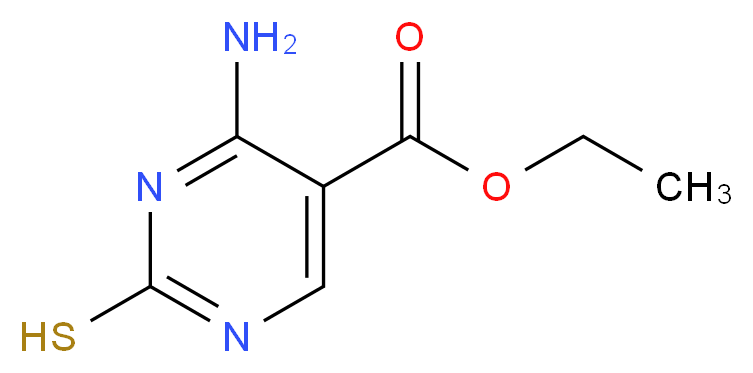 ethyl 4-amino-2-sulfanylpyrimidine-5-carboxylate_分子结构_CAS_774-07-2