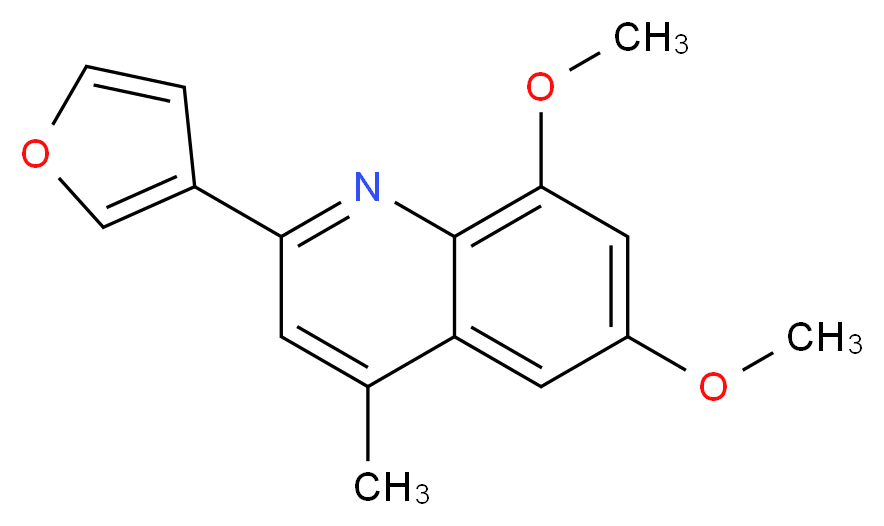 2-(3-furyl)-6,8-dimethoxy-4-methylquinoline_分子结构_CAS_)