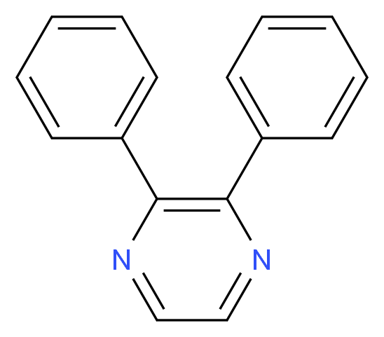 2,3-二苯基吡嗪_分子结构_CAS_1588-89-2)