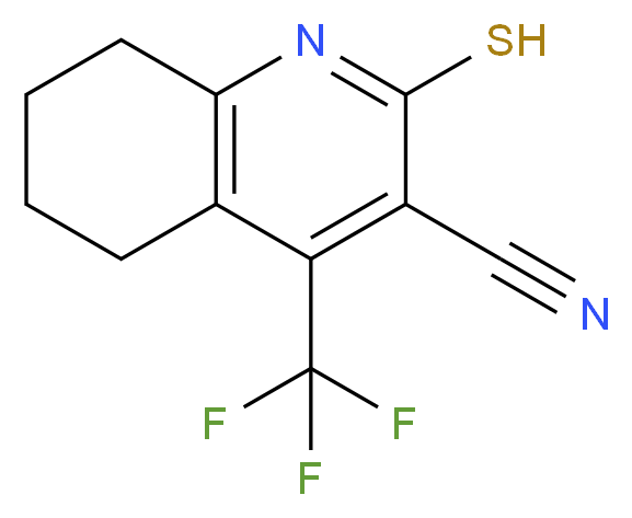 5,6,7,8-Tetrahydro-2-thio-4-(trifluoromethyl)quinoline-3-carbonitrile_分子结构_CAS_306935-92-2)