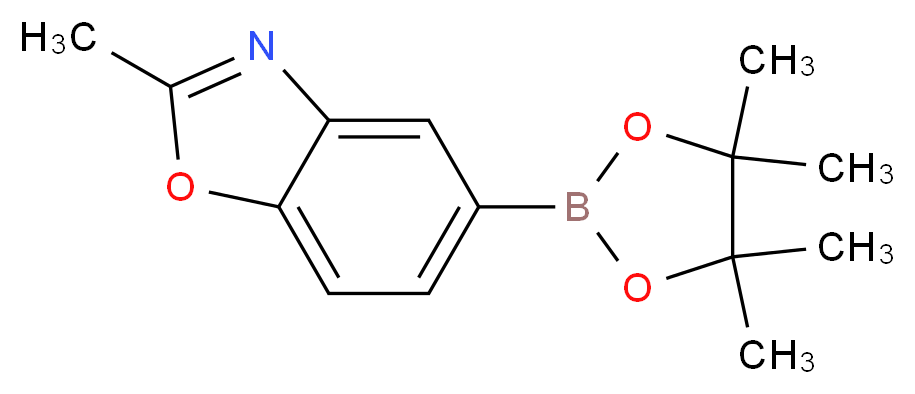 2-Methyl-1,3-benzoxazole-5-boronic acid, pinacol ester_分子结构_CAS_845872-30-2)