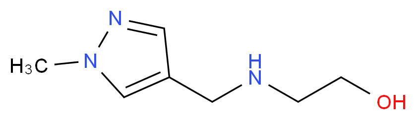 2-{[(1-methyl-1H-pyrazol-4-yl)methyl]amino}ethan-1-ol_分子结构_CAS_400877-07-8