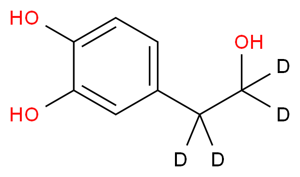 4-[2-hydroxy(<sup>2</sup>H<sub>4</sub>)ethyl]benzene-1,2-diol_分子结构_CAS_1330260-89-3