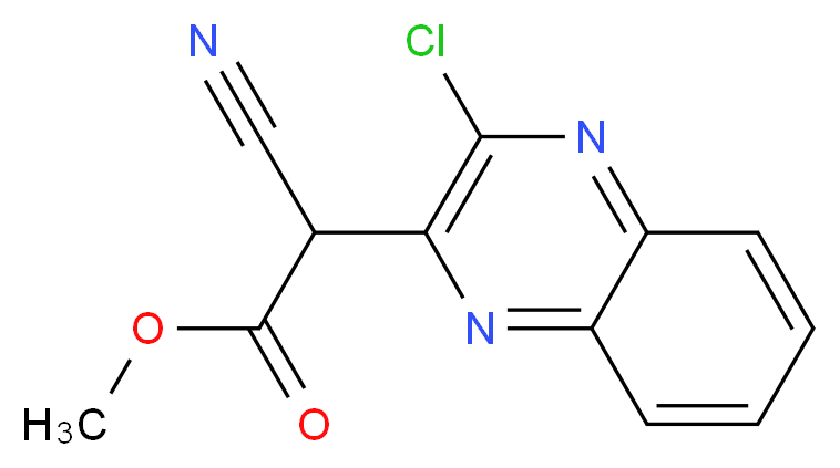 methyl 2-(3-chloroquinoxalin-2-yl)-2-cyanoacetate_分子结构_CAS_10176-23-5