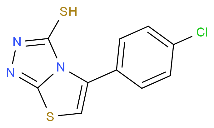 5-(4-Chlorophenyl)thiazolo[2,3-c]-1,2,4-triazole-3-thiol_分子结构_CAS_610276-80-7)