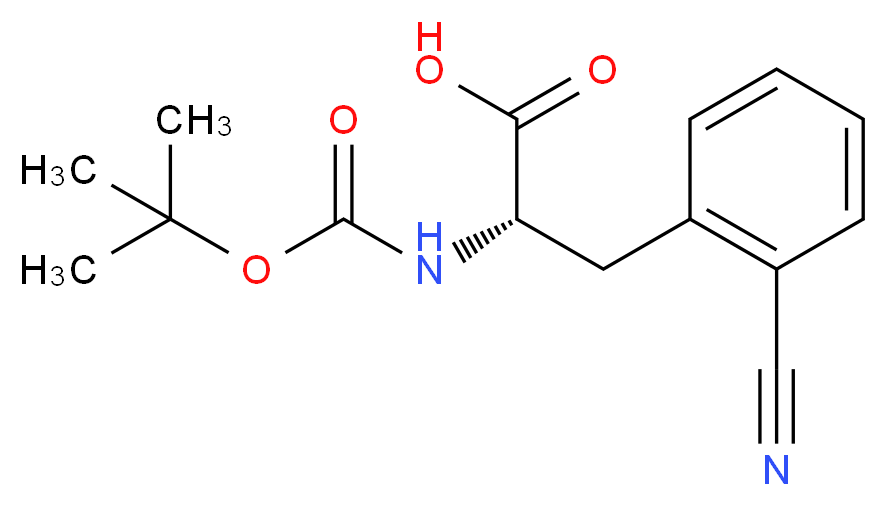 Boc-Phe(2-CN)-OH_分子结构_CAS_216312-53-7)