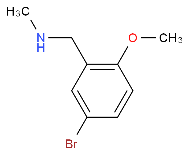 [(5-bromo-2-methoxyphenyl)methyl](methyl)amine_分子结构_CAS_137469-70-6