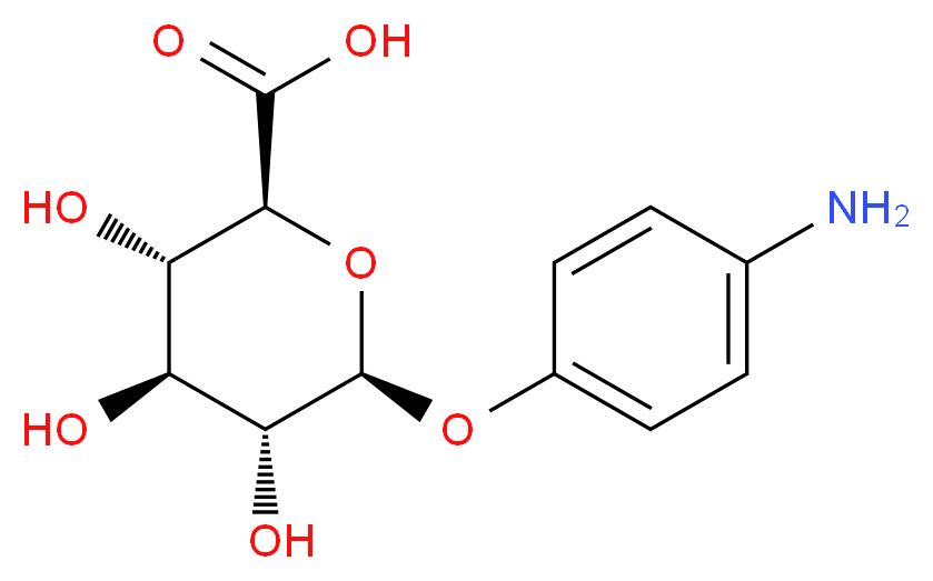 (2S,3S,4S,5R,6S)-6-(4-aminophenoxy)-3,4,5-trihydroxyoxane-2-carboxylic acid_分子结构_CAS_21080-66-0