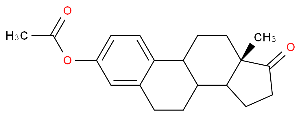 (15S)-15-methyl-14-oxotetracyclo[8.7.0.0?,?.0??,??]heptadeca-2(7),3,5-trien-5-yl acetate_分子结构_CAS_901-93-9