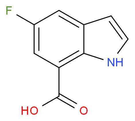5-fluoro-1H-indole-7-carboxylic acid_分子结构_CAS_875305-87-6