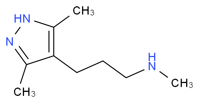 3-(3,5-Dimethyl-1H-pyrazol-4-yl)-N-methylpropan-1-amine_分子结构_CAS_936939-86-5)