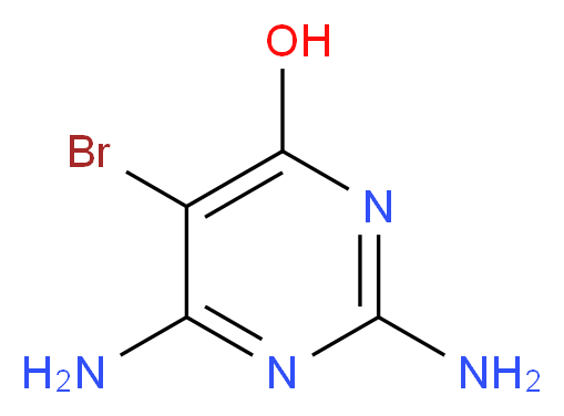 5-BROMO-2,4-DIAMINO-6-HYDROXYPYRIMIDINE_分子结构_CAS_6312-72-7)