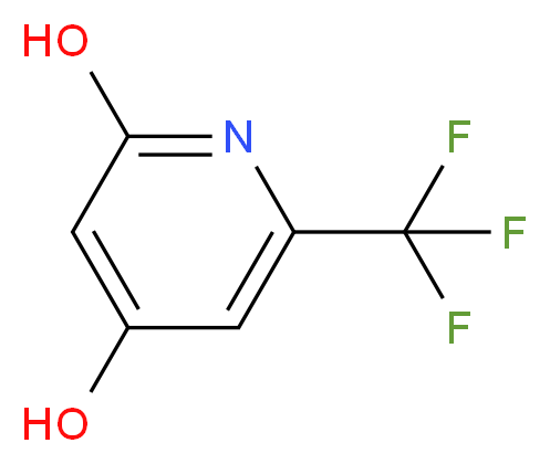 6-(trifluoromethyl)pyridine-2,4-diol_分子结构_CAS_947144-32-3