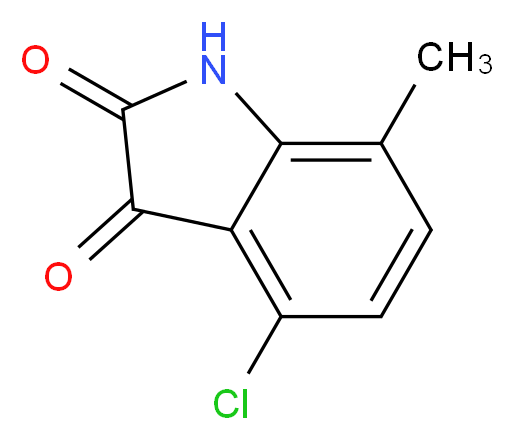 4-chloro-7-methyl-2,3-dihydro-1H-indole-2,3-dione_分子结构_CAS_)