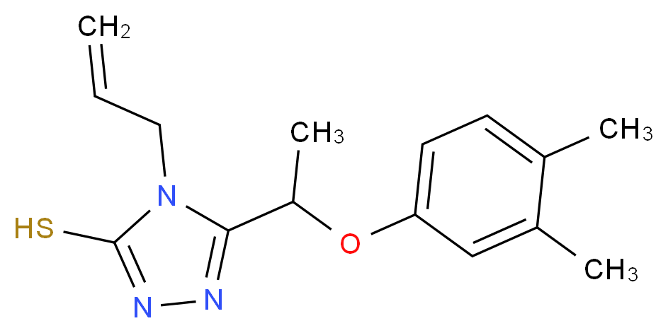 4-Allyl-5-[1-(3,4-dimethylphenoxy)ethyl]-4H-1,2,4-triazole-3-thiol_分子结构_CAS_)