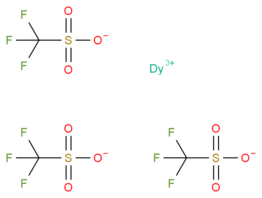 dysprosium(3+) ion tritrifluoromethanesulfonate_分子结构_CAS_139177-62-1