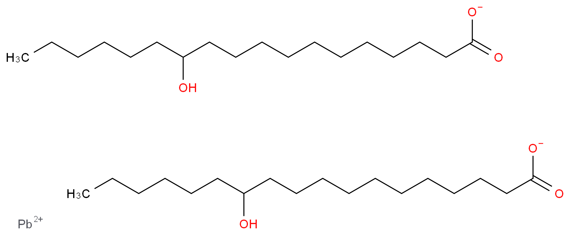 $l^{2}-lead(2+) ion bis(12-hydroxyoctadecanoate)_分子结构_CAS_58405-97-3