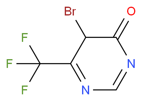 5-bromo-6-(trifluoromethyl)-4,5-dihydropyrimidin-4-one_分子结构_CAS_126538-81-6