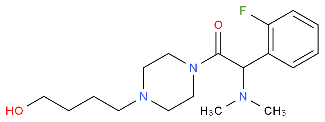 4-{4-[(dimethylamino)(2-fluorophenyl)acetyl]-1-piperazinyl}-1-butanol_分子结构_CAS_)