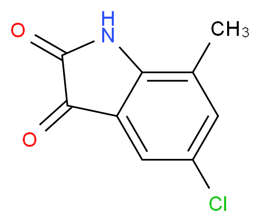 5-chloro-7-methylindoline-2,3-dione_分子结构_CAS_14389-06-1)