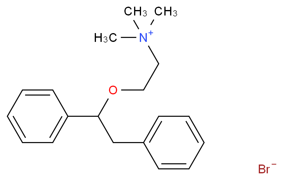 [2-(1,2-diphenylethoxy)ethyl]trimethylazanium bromide_分子结构_CAS_120410-24-4