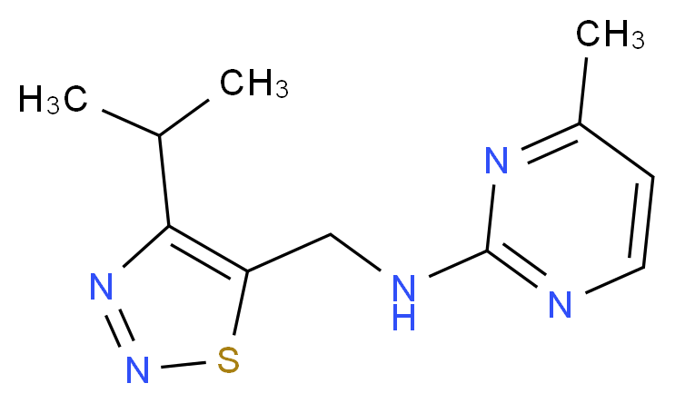 N-[(4-isopropyl-1,2,3-thiadiazol-5-yl)methyl]-4-methylpyrimidin-2-amine_分子结构_CAS_)