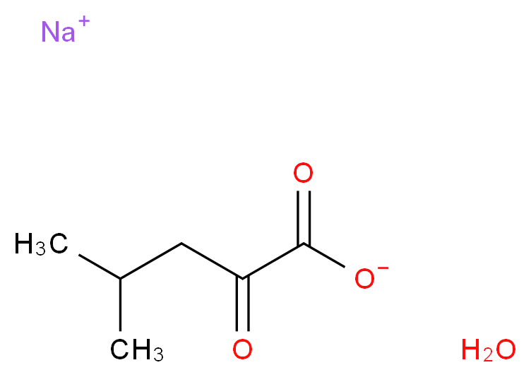 sodium 4-methyl-2-oxopentanoate hydrate_分子结构_CAS_332360-07-3