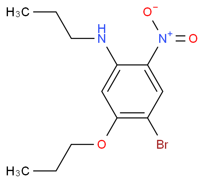 4-Bromo-2-nitro-5-propoxy-N-propylaniline_分子结构_CAS_1311197-83-7)