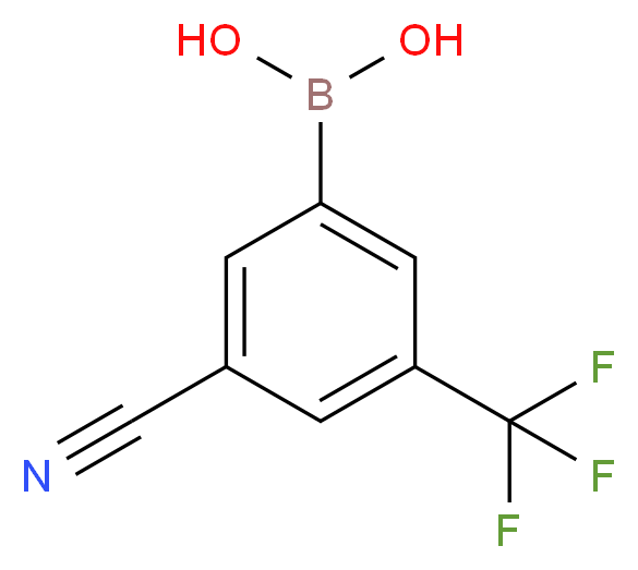 (3-Cyano-5-(trifluoromethyl)phenyl)boronic acid_分子结构_CAS_1212021-62-9)