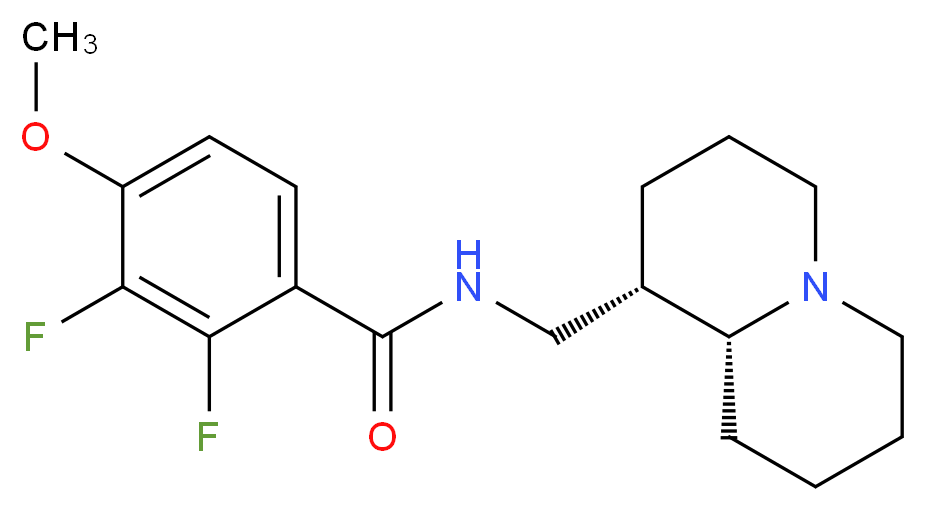 2,3-difluoro-4-methoxy-N-[(1S,9aR)-octahydro-2H-quinolizin-1-ylmethyl]benzamide_分子结构_CAS_)