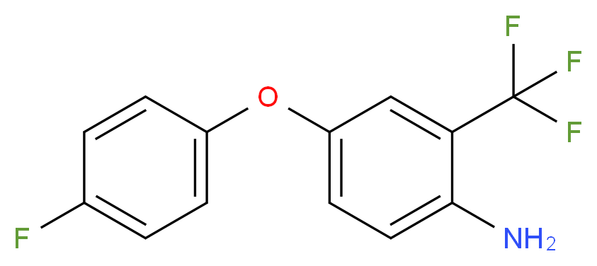 4-(4-Fluorophenoxy)-2-(trifluoromethyl)aniline_分子结构_CAS_)