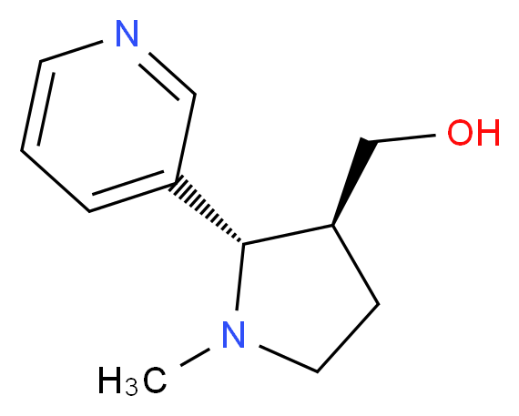 [(2S,3S)-1-methyl-2-(pyridin-3-yl)pyrrolidin-3-yl]methanol_分子结构_CAS_33224-02-1