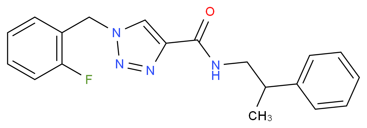 1-(2-fluorobenzyl)-N-(2-phenylpropyl)-1H-1,2,3-triazole-4-carboxamide_分子结构_CAS_)