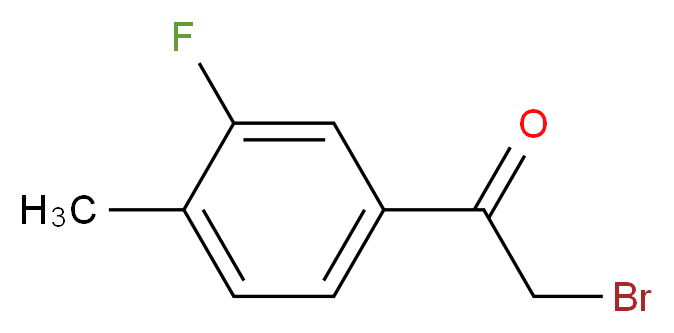 3-Fluoro-4-methylphenacyl bromide_分子结构_CAS_505097-09-6)