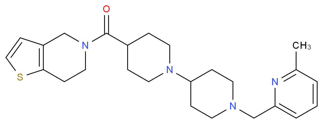 4-(6,7-dihydrothieno[3,2-c]pyridin-5(4H)-ylcarbonyl)-1'-[(6-methyl-2-pyridinyl)methyl]-1,4'-bipiperidine_分子结构_CAS_)