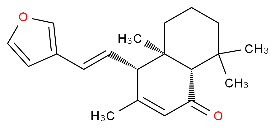 (4S,4aR,8aS)-4-[(E)-2-(furan-3-yl)ethenyl]-3,4a,8,8-tetramethyl-1,4,4a,5,6,7,8,8a-octahydronaphthalen-1-one_分子结构_CAS_56324-54-0