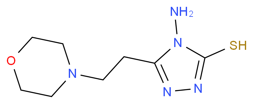 4-Amino-5-(2-morpholin-4-ylethyl)-4H-1,2,4-triazole-3-thiol_分子结构_CAS_)