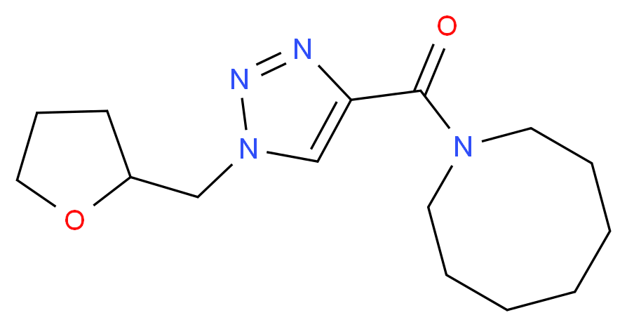 1-{[1-(tetrahydro-2-furanylmethyl)-1H-1,2,3-triazol-4-yl]carbonyl}azocane_分子结构_CAS_)