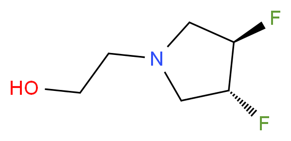 2-[(3R,4R)-3,4-difluoropyrrolidin-1-yl]ethan-1-ol_分子结构_CAS_871822-43-4