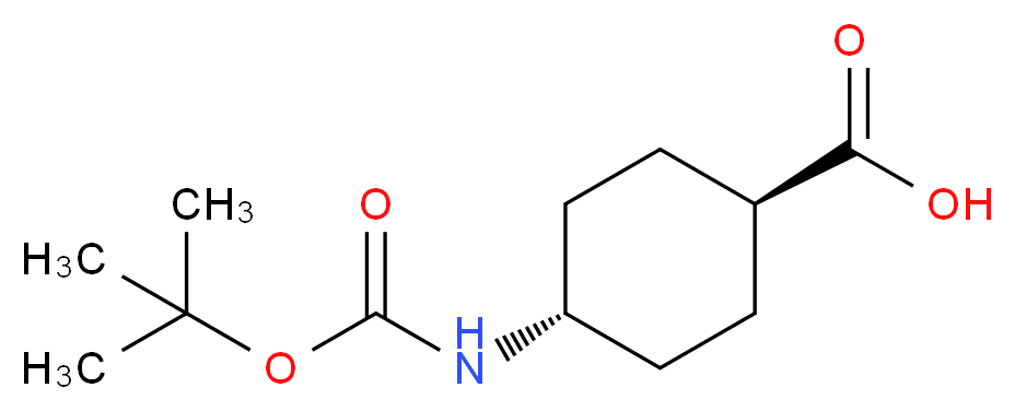 反式-4-叔丁氧羰酰胺环己羧酸_分子结构_CAS_53292-89-0)