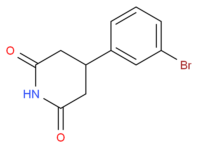 4-(3-bromophenyl)piperidine-2,6-dione_分子结构_CAS_351534-35-5