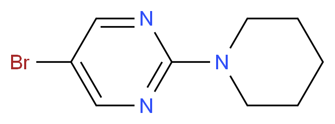 5-bromo-2-(piperidin-1-yl)pyrimidine_分子结构_CAS_57356-64-6
