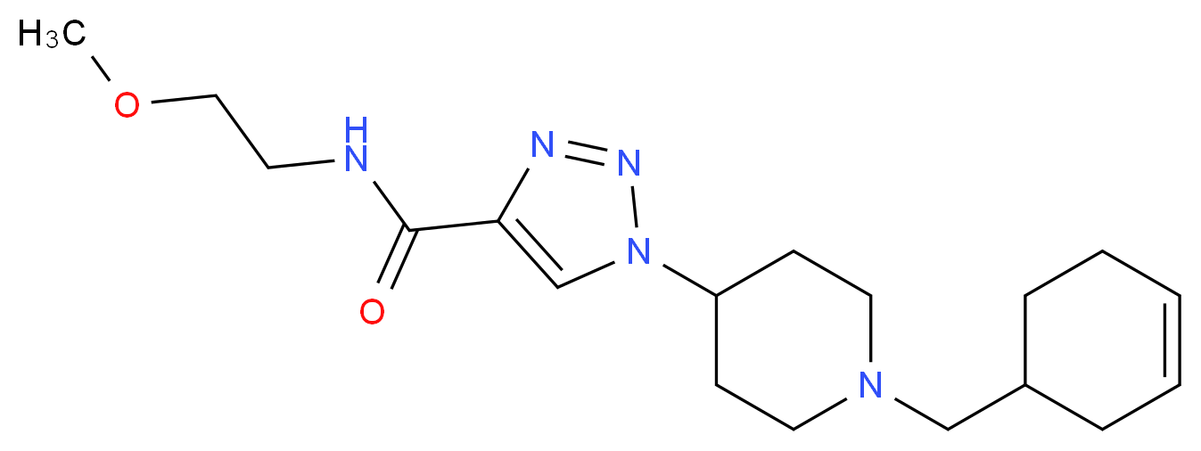 1-[1-(3-cyclohexen-1-ylmethyl)-4-piperidinyl]-N-(2-methoxyethyl)-1H-1,2,3-triazole-4-carboxamide_分子结构_CAS_)
