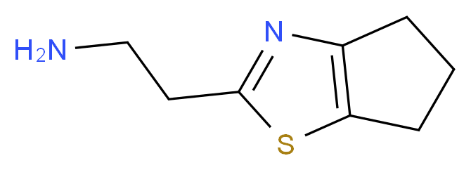 2-{4H,5H,6H-cyclopenta[d][1,3]thiazol-2-yl}ethan-1-amine_分子结构_CAS_933698-13-6
