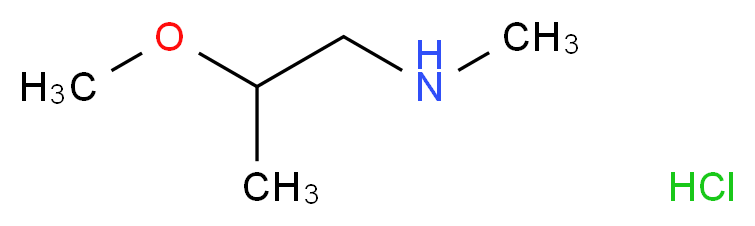 (2-Methoxy-propyl)-methyl-amine hydrochloride_分子结构_CAS_883543-35-9)