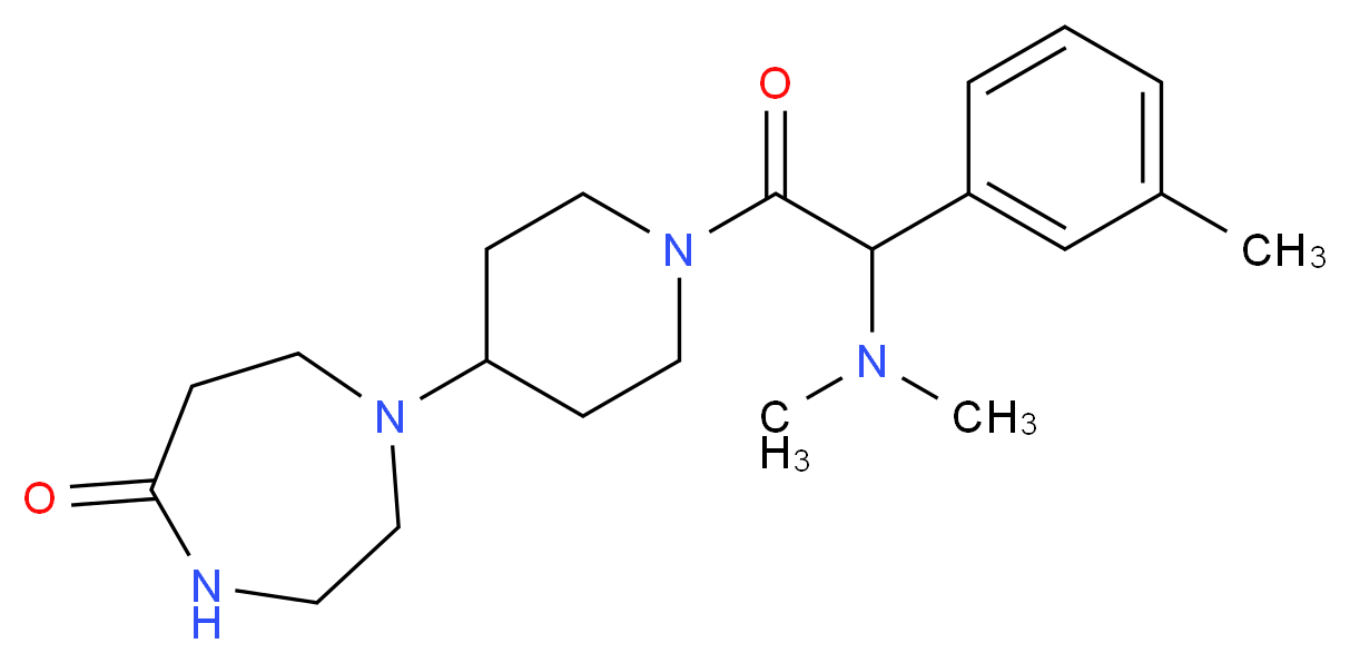 1-{1-[(dimethylamino)(3-methylphenyl)acetyl]-4-piperidinyl}-1,4-diazepan-5-one_分子结构_CAS_)