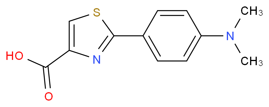 2-(4-Dimethylaminophenyl)-1,3-thiazole-4-carboxylic acid_分子结构_CAS_955400-50-7)