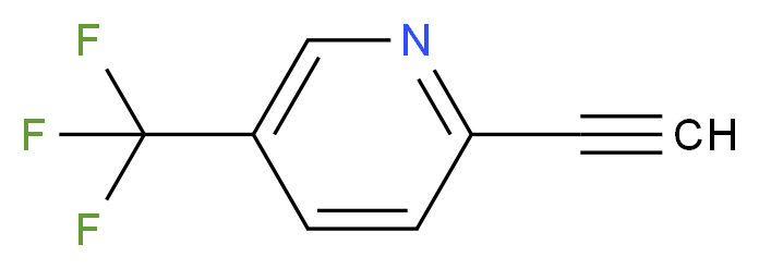 2-ethynyl-5-(trifluoromethyl)pyridine_分子结构_CAS_379670-42-5