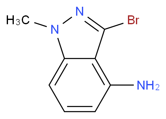 3-Bromo-1-methyl-1H-indazol-4-ylamine_分子结构_CAS_1092351-47-7)