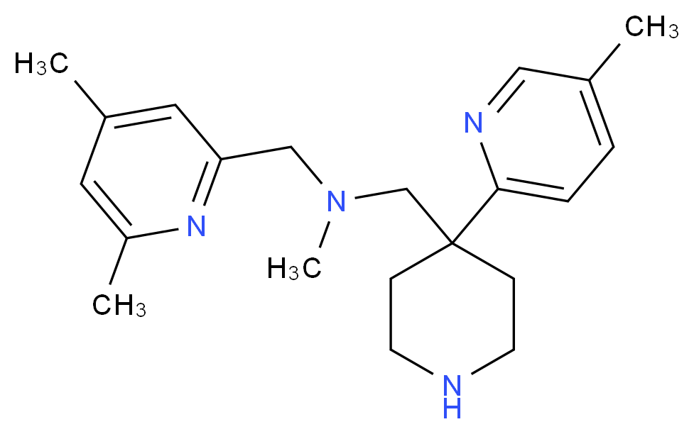 1-(4,6-dimethylpyridin-2-yl)-N-methyl-N-{[4-(5-methylpyridin-2-yl)piperidin-4-yl]methyl}methanamine_分子结构_CAS_)